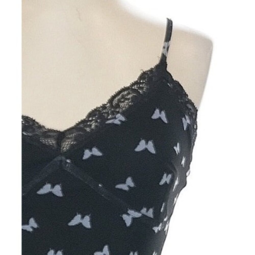 Wild Fable Black Butterfly Lace-Trim Mini Dress | Dollcore Babydoll Dark Romance - Picture 4 of 15